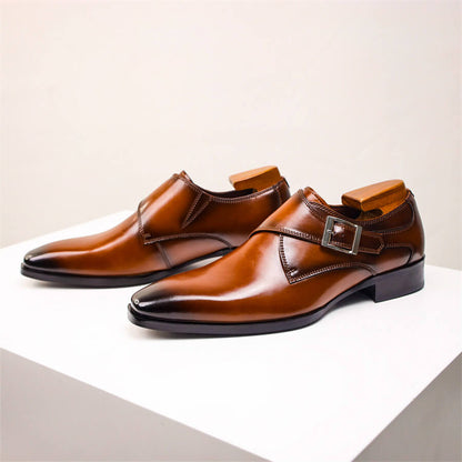 Drew | Herren Monk Strap Schuhe – Elegante Lederschuhe mit klassischer Schnalle