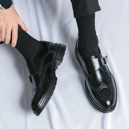 Cole | Elegante Herren Monk Strap Brogue Oxford Schuhe | Formeller Business-Look