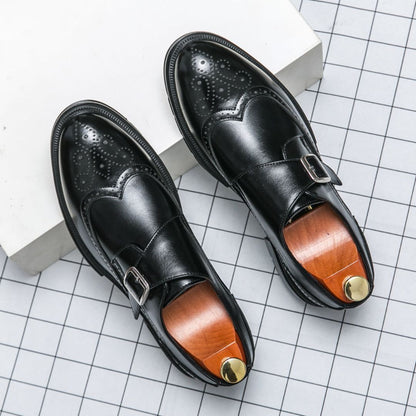 Cole | Elegante Herren Monk Strap Brogue Oxford Schuhe | Formeller Business-Look