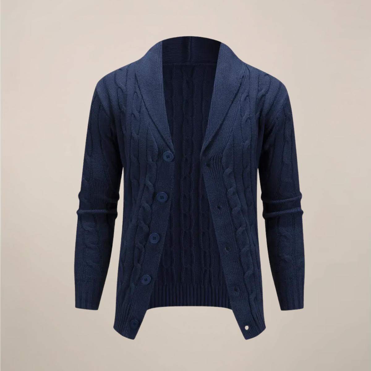 Declan | Herren Strickcardigan mit Schalkragen – Grobstrick Pullover für Smart Casual & Winter