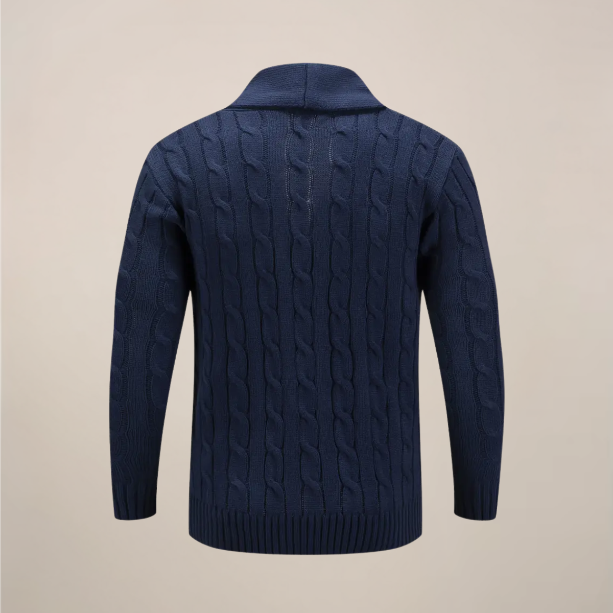Declan | Herren Strickcardigan mit Schalkragen – Grobstrick Pullover für Smart Casual & Winter