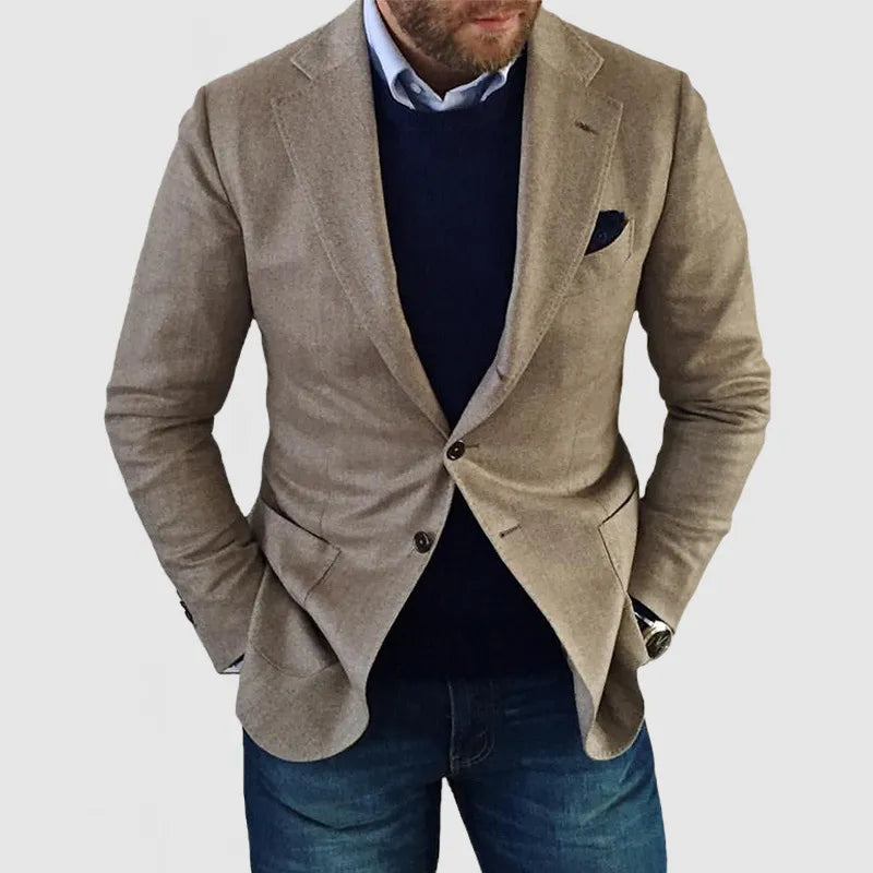 Dean | Herren Tailored Casual Blazer – Smartes Zwei-Knopf Sakko für Business & Freizeit