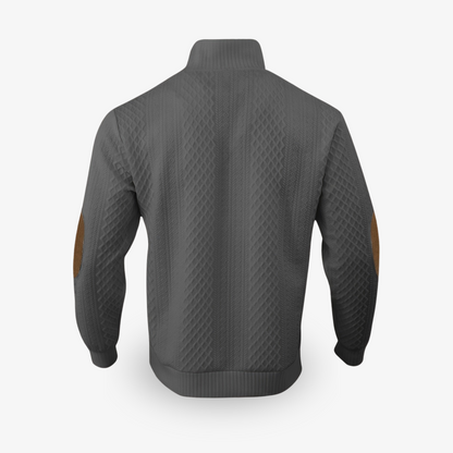 Jens | Herren Strickpullover mit halber Knopfleiste – Strukturierter Pullover für stilvolle Freizeit & Büro