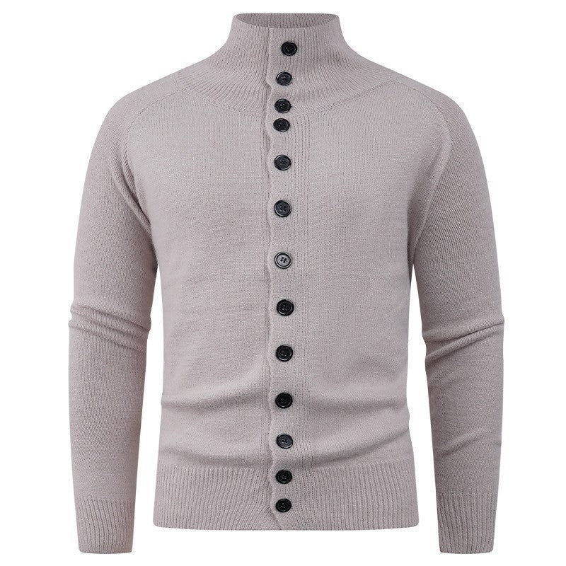 Herren Strickcardigan | Moderner Stehkragen & Knopfverschluss für Stil & Komfort