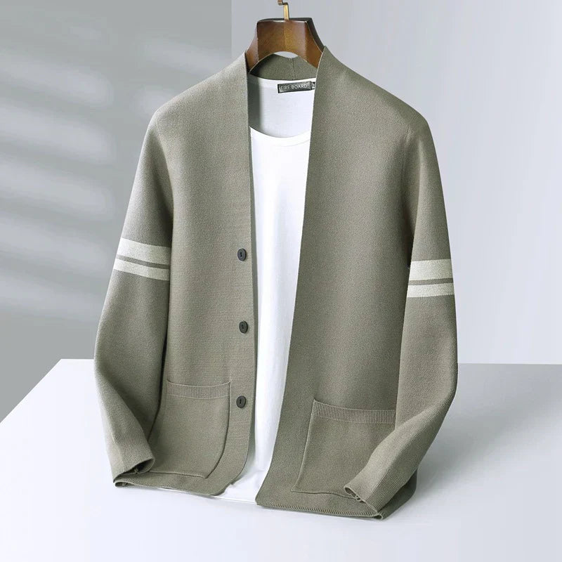 Strick-Cardigan Herren | Lässiger Komfort mit sportlich-eleganten Streifen