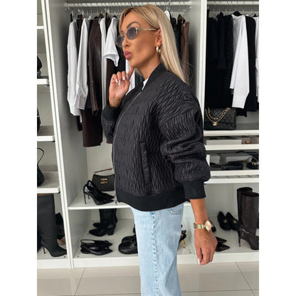 Cleora | Damen Stepp Bomberjacke leicht mit Reißverschluss