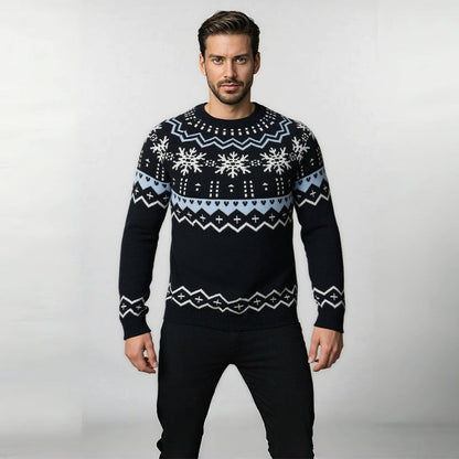 Herren Strickpullover | Rundhals & Stylisches Wintermuster für Komfort & Eleganz