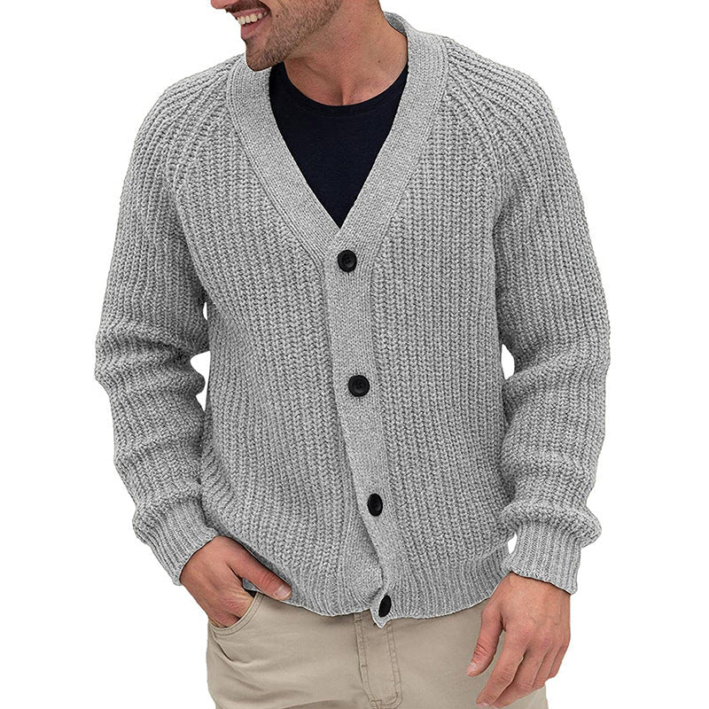 Herren Strickjacke | Grobe Maschenstruktur & Elegante Knöpfe | Zeitlos & Komfortabel