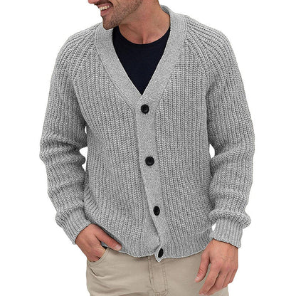 Herren Strickjacke | Grobe Maschenstruktur & Elegante Knöpfe | Zeitlos & Komfortabel