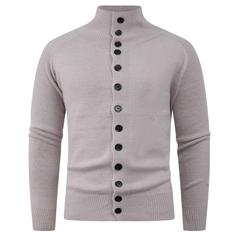 Herren Strickcardigan | Moderner Stehkragen & Knopfverschluss für Stil & Komfort