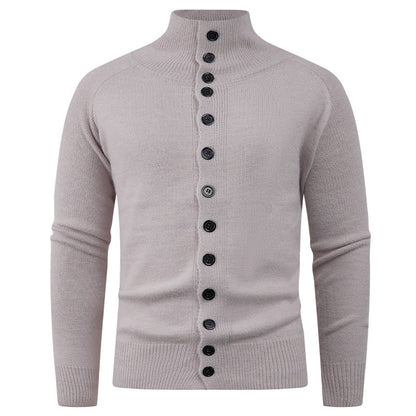 Herren Strickcardigan | Moderner Stehkragen & Knopfverschluss für Stil & Komfort