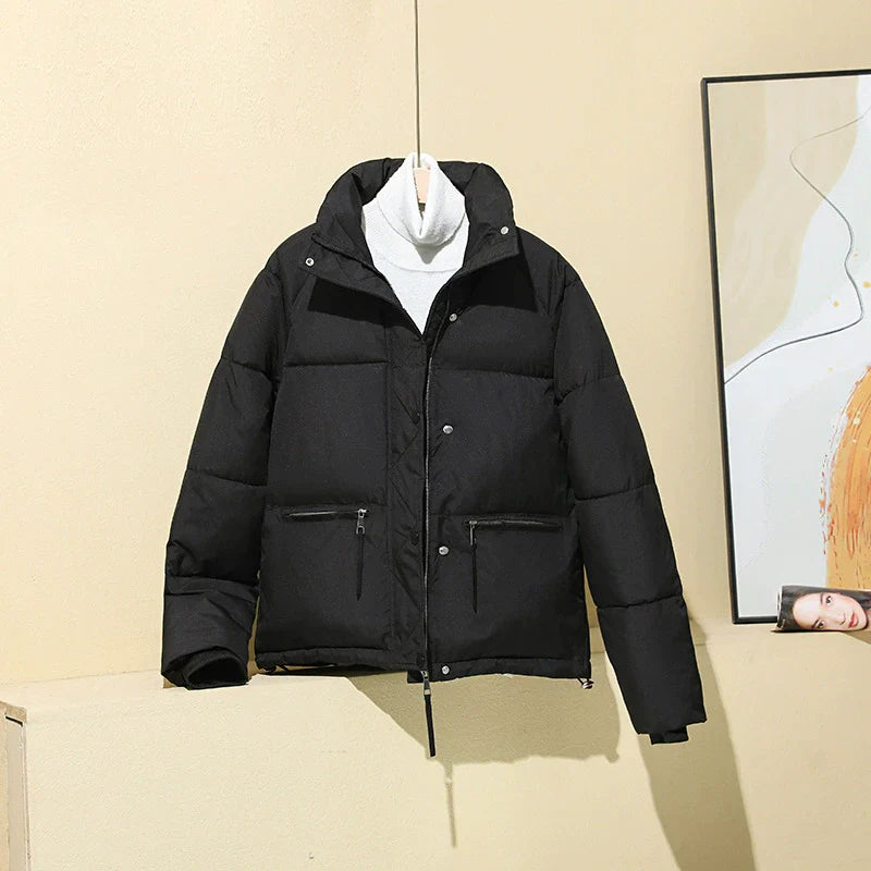 Francielle | Damen Puffer Jacke, gesteppte Kurzjacke, isoliert, Boxy Fit mit Stehkragen