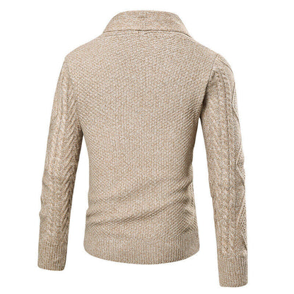 Herren Strickcardigan | Modernes Zopfmuster & Aufgesetzte Taschen für Stil & Komfort