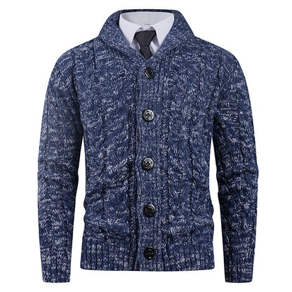 Herren Strickcardigan | Zopfmuster & Eleganter Schalkragen für Stil & Komfort