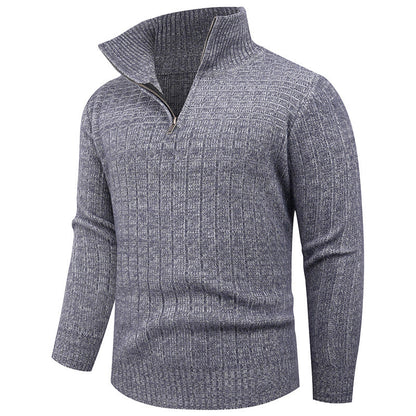 Men's Knit Sweater | Moderner Reißverschluss & Rippstruktur | Stilvoll & Bequem