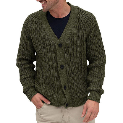Herren Strickjacke | Grobe Maschenstruktur & Elegante Knöpfe | Zeitlos & Komfortabel