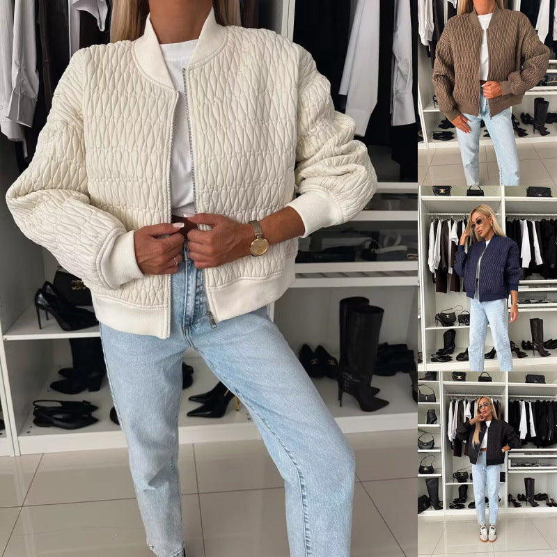 Cleora | Damen Stepp Bomberjacke leicht mit Reißverschluss