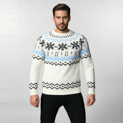 Herren Strickpullover | Rundhals & Stylisches Wintermuster für Komfort & Eleganz