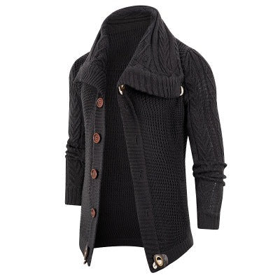 Herren Strickcardigan | Schalkragen & Große Holzknöpfe für Stil & Komfort