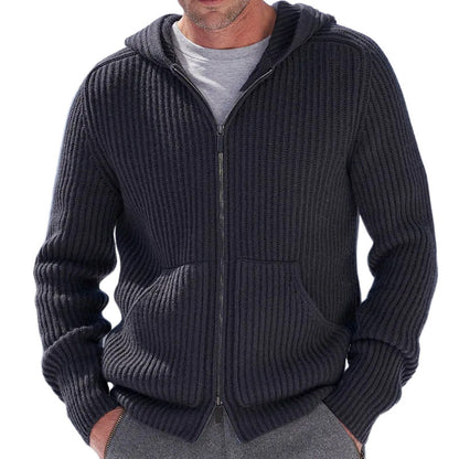 Herren Strickjacke | Kapuze & Praktische Taschen | Modern & Bequem