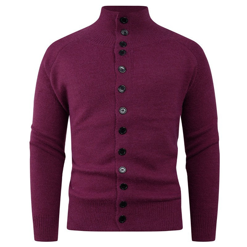 Herren Strickcardigan | Moderner Stehkragen & Knopfverschluss für Stil & Komfort
