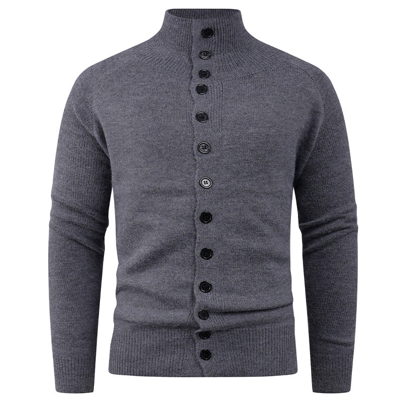 Herren Strickcardigan | Moderner Stehkragen & Knopfverschluss für Stil & Komfort