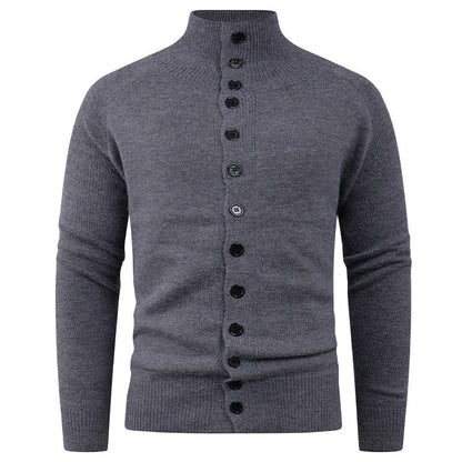 Herren Strickcardigan | Moderner Stehkragen & Knopfverschluss für Stil & Komfort