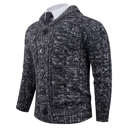 Herren Strickcardigan | Zopfmuster & Eleganter Schalkragen für Stil & Komfort