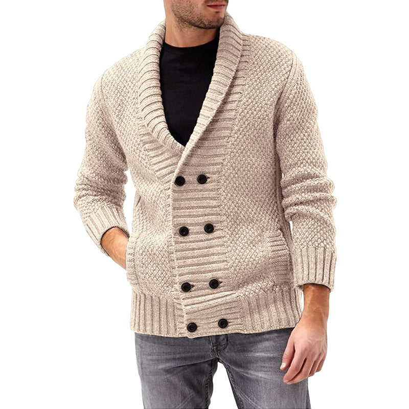 Herren Strickjacke | Doppelte Knopfleiste & Strukturiertes Design | Modern & Komfortabel