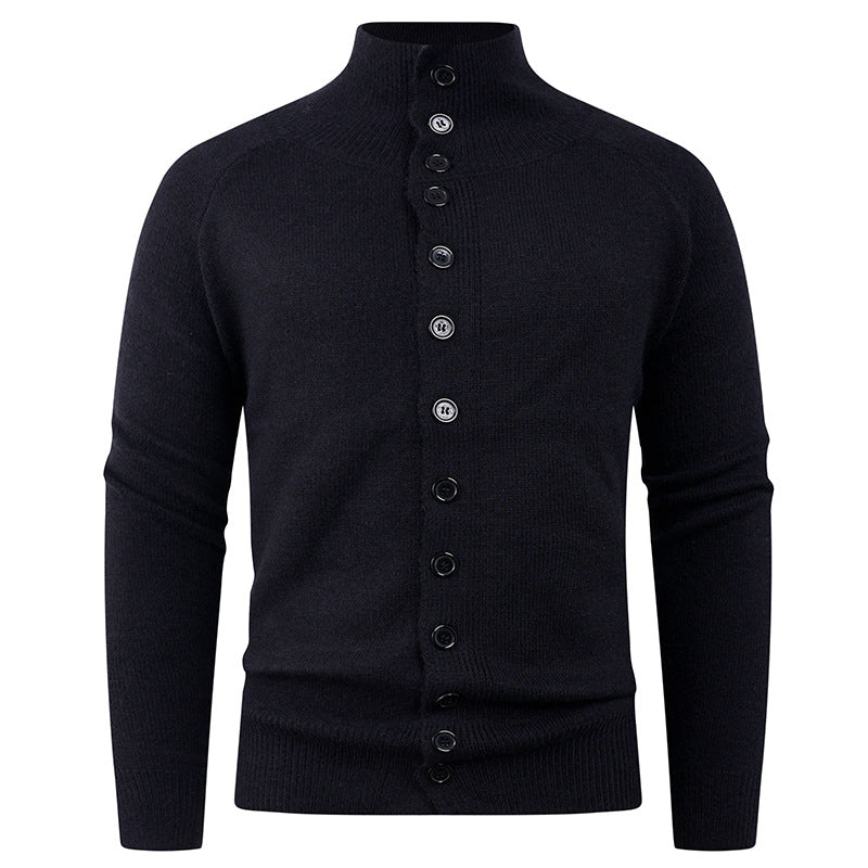 Herren Strickcardigan | Moderner Stehkragen & Knopfverschluss für Stil & Komfort
