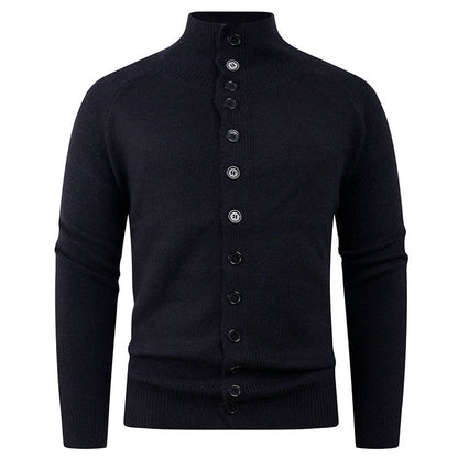 Herren Strickcardigan | Moderner Stehkragen & Knopfverschluss für Stil & Komfort