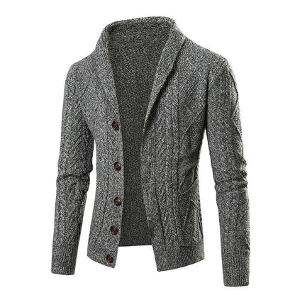 Herren Strickcardigan | Modernes Zopfmuster & Aufgesetzte Taschen für Stil & Komfort