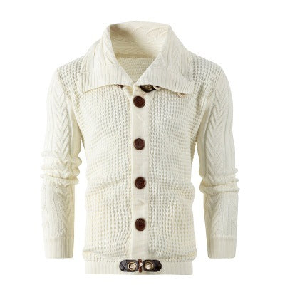 Herren Strickcardigan | Schalkragen & Große Holzknöpfe für Stil & Komfort