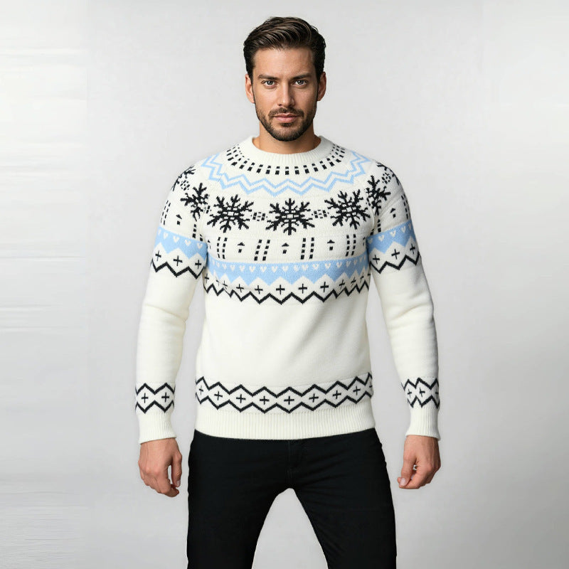 Herren Strickpullover | Rundhals & Stylisches Wintermuster für Komfort & Eleganz