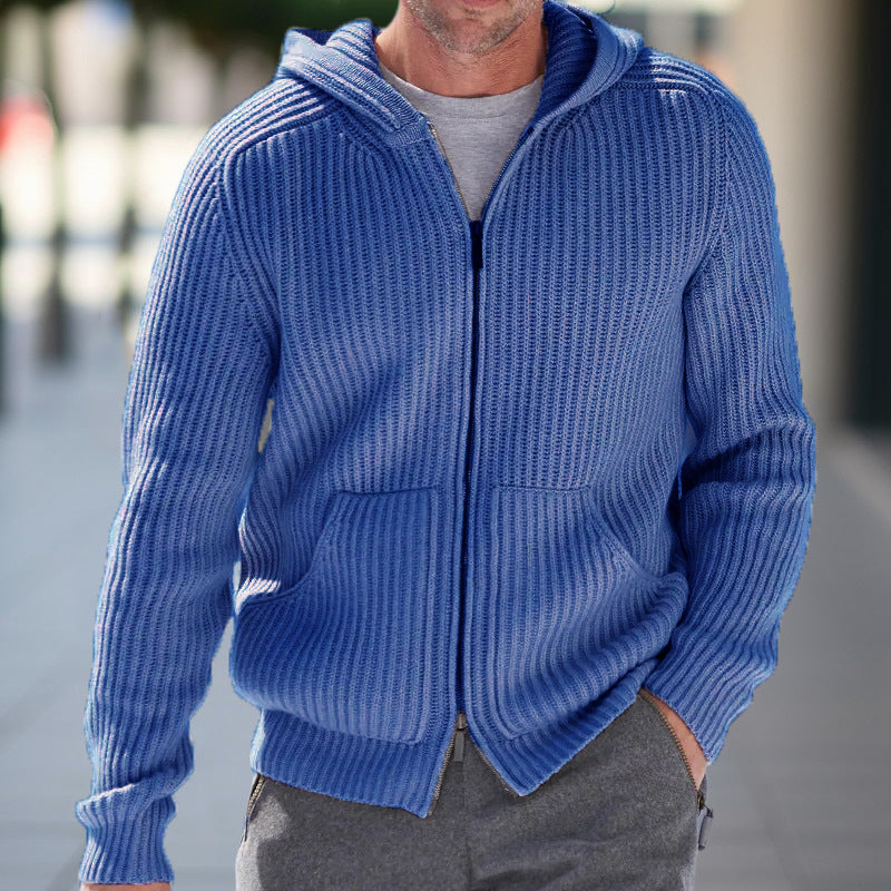 Herren Strickjacke | Kapuze & Praktische Taschen | Modern & Bequem