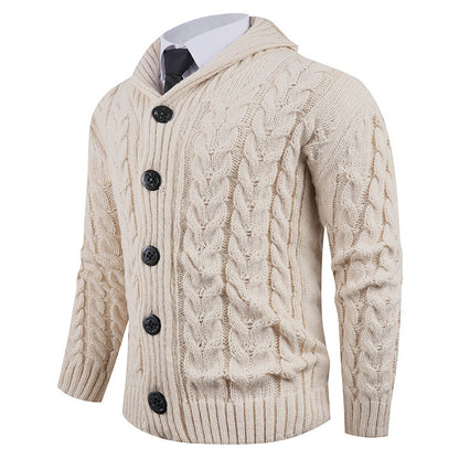 Herren Strickcardigan | Zopfmuster & Eleganter Schalkragen für Stil & Komfort