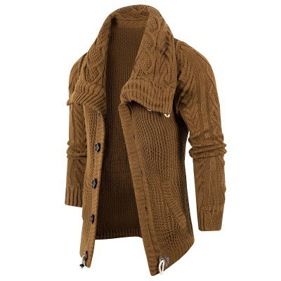 Herren Strickcardigan | Schalkragen & Große Holzknöpfe für Stil & Komfort