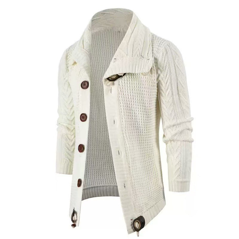 Herren Strickcardigan | Schalkragen & Große Holzknöpfe für Stil & Komfort