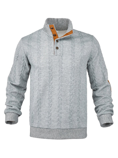 Strickpullover Herren | Hoher Kragen mit Muster für stilvollen Look