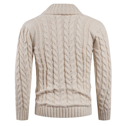 Herren Strickcardigan | Zopfmuster & Eleganter Schalkragen für Stil & Komfort