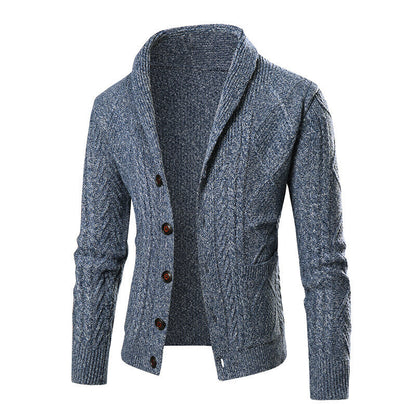 Herren Strickcardigan | Modernes Zopfmuster & Aufgesetzte Taschen für Stil & Komfort