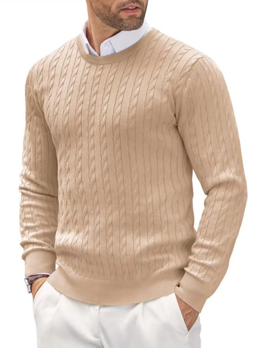 Men's Knit Sweater | Strukturierter Zopfstrick & Slim Fit | Stilvoll & Komfortabel