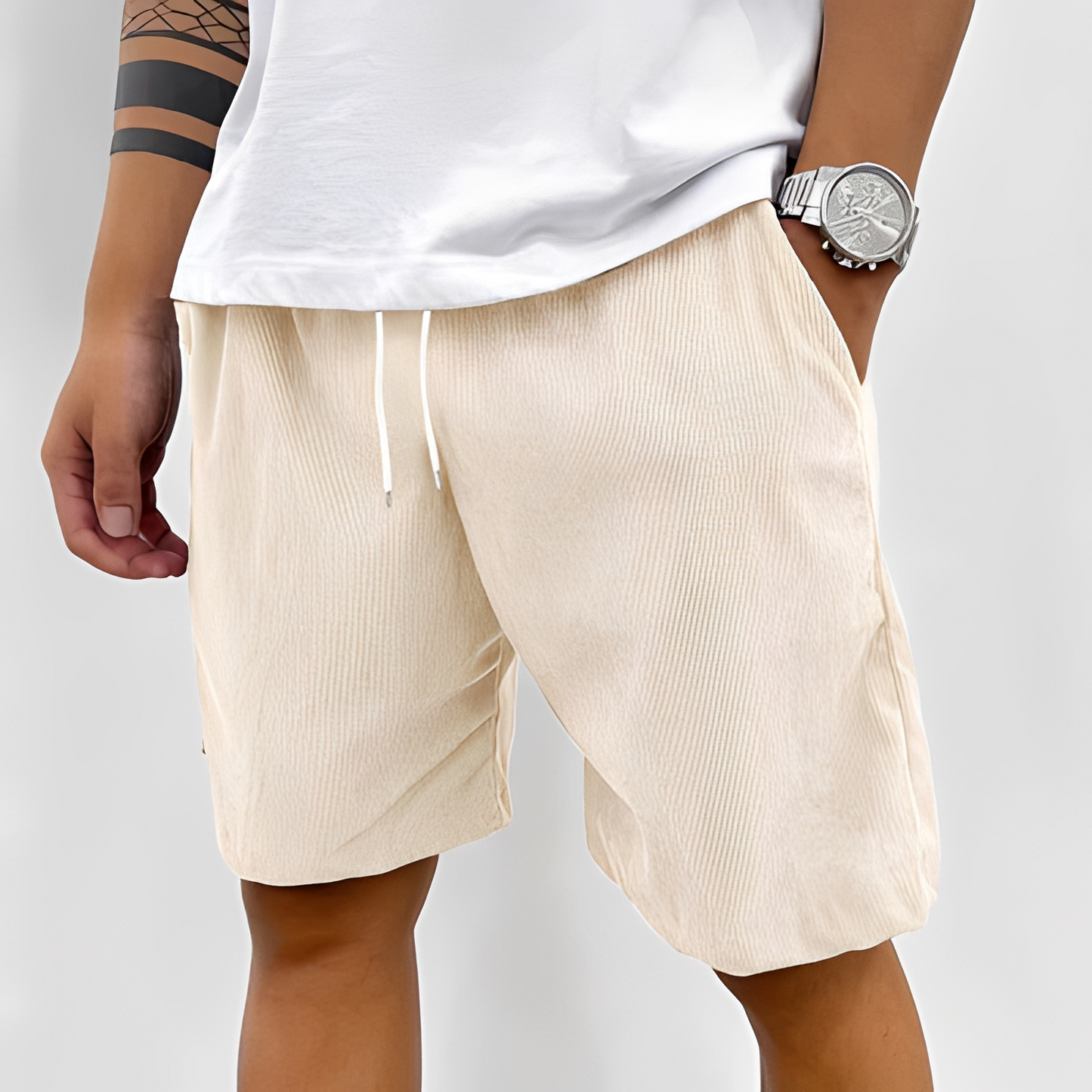 Herren Sommer-Shorts mit verstellbarem Bund – Leichte Freizeitshorts für Alltag, Urlaub und warme Tage