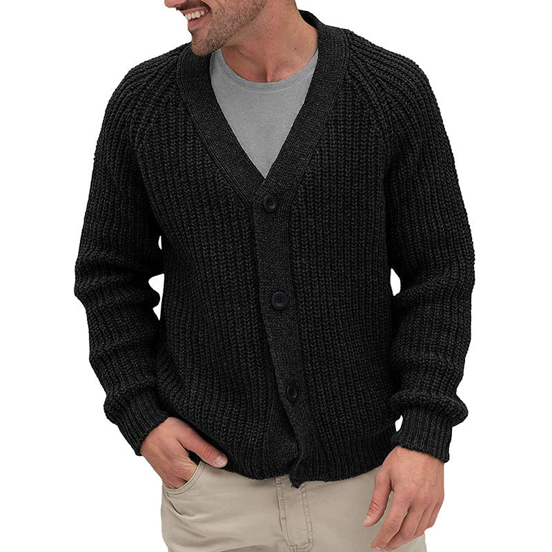 Herren Strickjacke | Grobe Maschenstruktur & Elegante Knöpfe | Zeitlos & Komfortabel