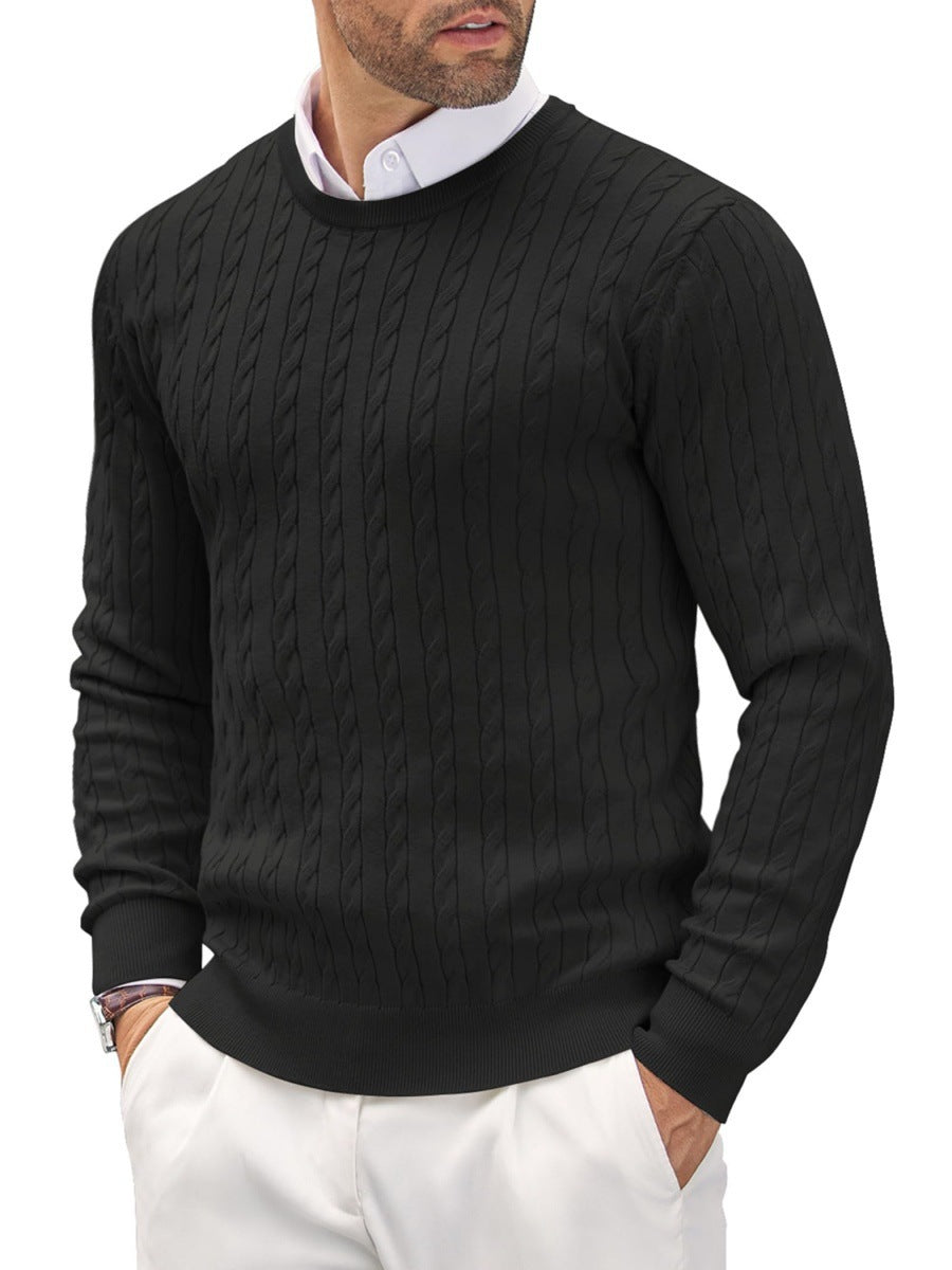 Men's Knit Sweater | Strukturierter Zopfstrick & Slim Fit | Stilvoll & Komfortabel