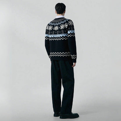 Herren Strickpullover | Rundhals & Stylisches Wintermuster für Komfort & Eleganz