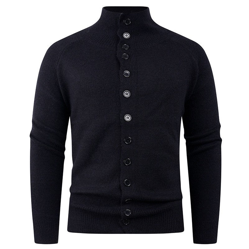 Herren Strickcardigan | Moderner Stehkragen & Knopfverschluss für Stil & Komfort