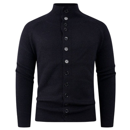 Herren Strickcardigan | Moderner Stehkragen & Knopfverschluss für Stil & Komfort