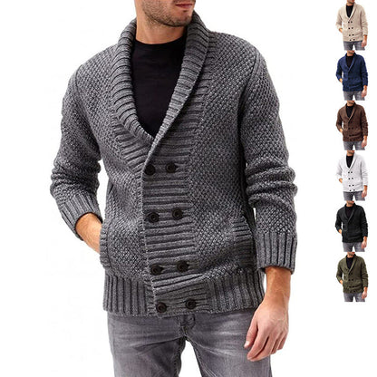 Herren Strickjacke | Doppelte Knopfleiste & Strukturiertes Design | Modern & Komfortabel