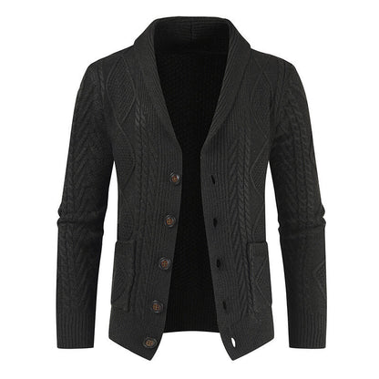 Herren Strickcardigan | Modernes Zopfmuster & Aufgesetzte Taschen für Stil & Komfort